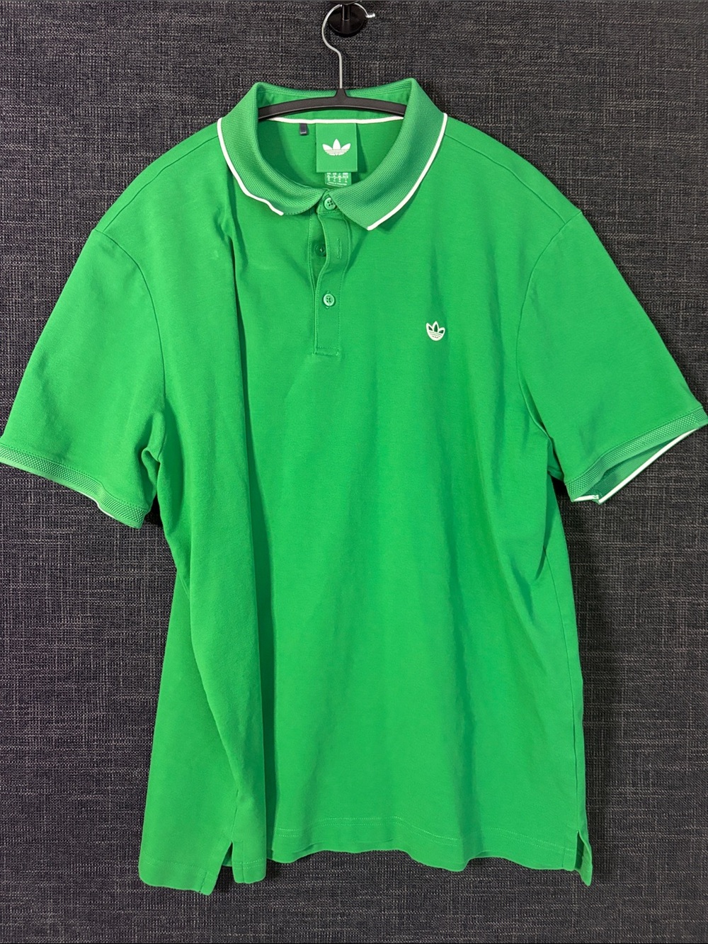 adidas Green Polo with White Trim